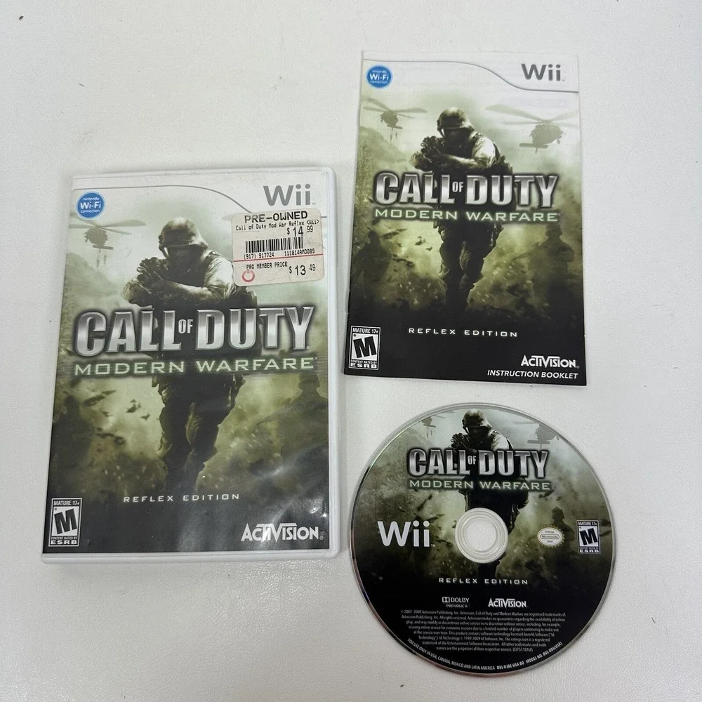 Call of Duty: Modern Warfare Reflex Edition Nintendo Wii Game Complete Tested